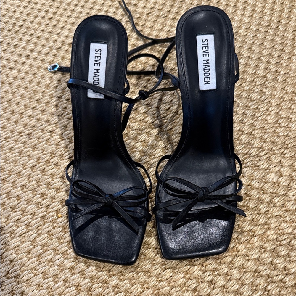 Steve Madden Black Strappy Heels
